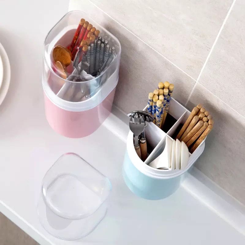 4 Compartment Cutlery Holder, Creative Cutlery Draining Rack, Draining Container For Forks Knife 4 Compartment Cutlery Holder, Creative Cutlery Draining Rack, Draining Container For Forks Knife